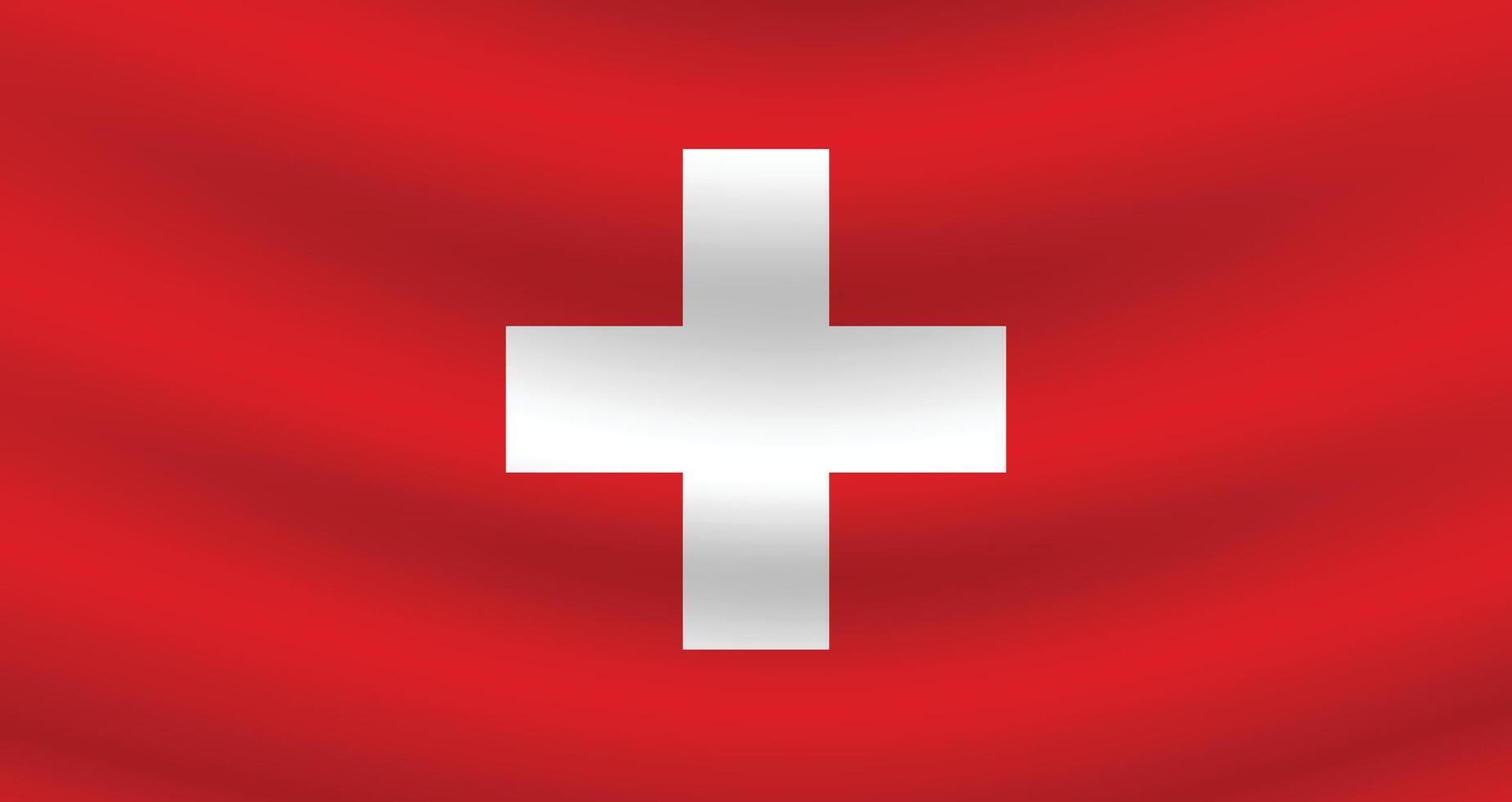 platt illustration av schweiz flagga. schweiz nationell flagga design. schweiz Vinka flagga. vektor