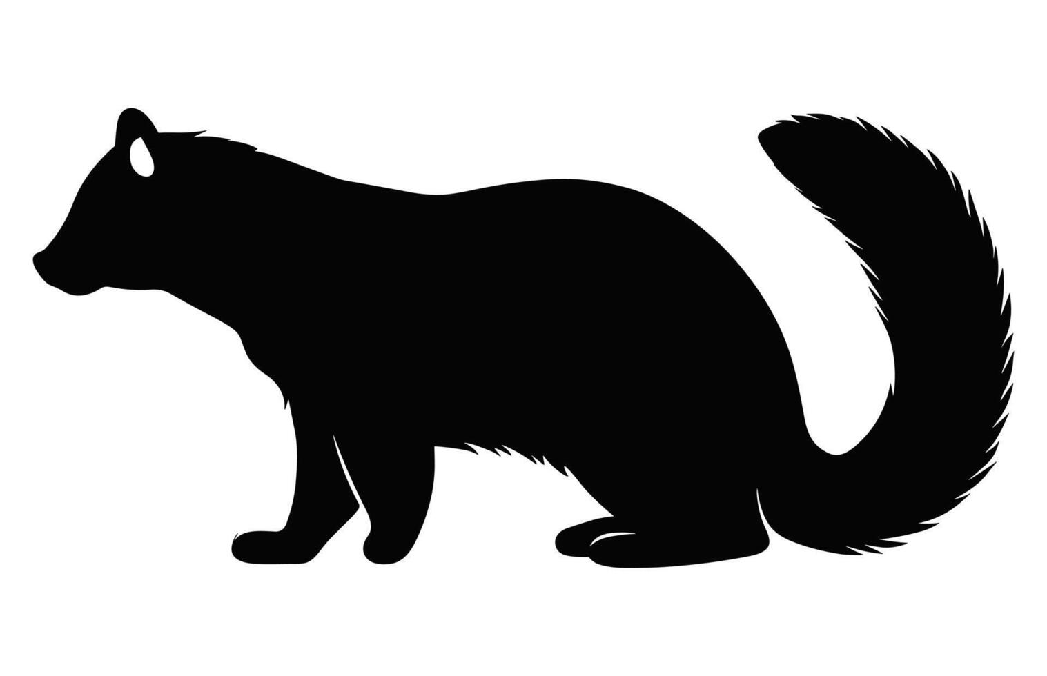 Coati Tier Silhouette Vektor isoliert auf ein Weiß Hintergrund