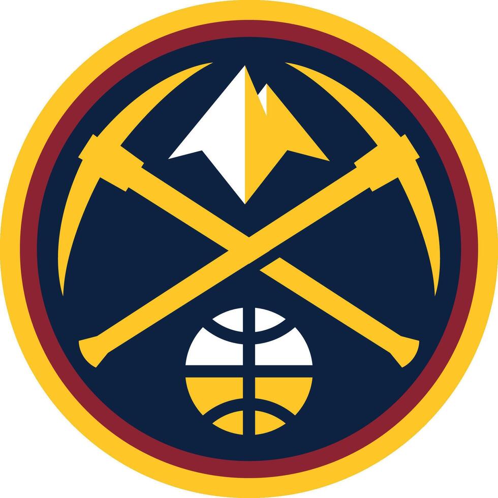 Logo von das Denver Nuggets Basketball Mannschaft vektor