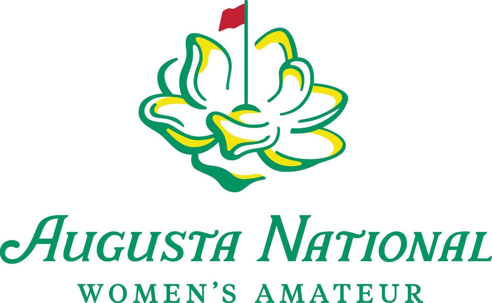 de logotyp av de augusta nationell kvinnors amatör golf turnering. vektor