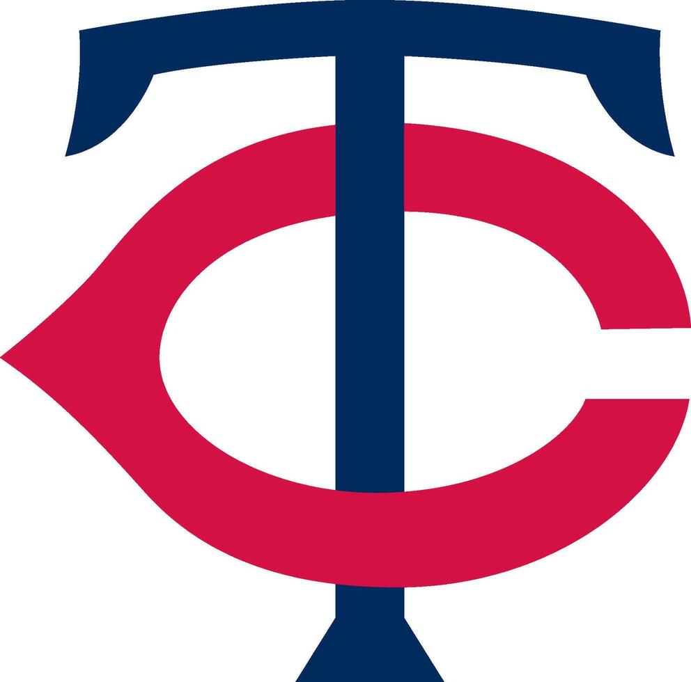logotyp av de minnesota tvillingar större liga baseboll team vektor