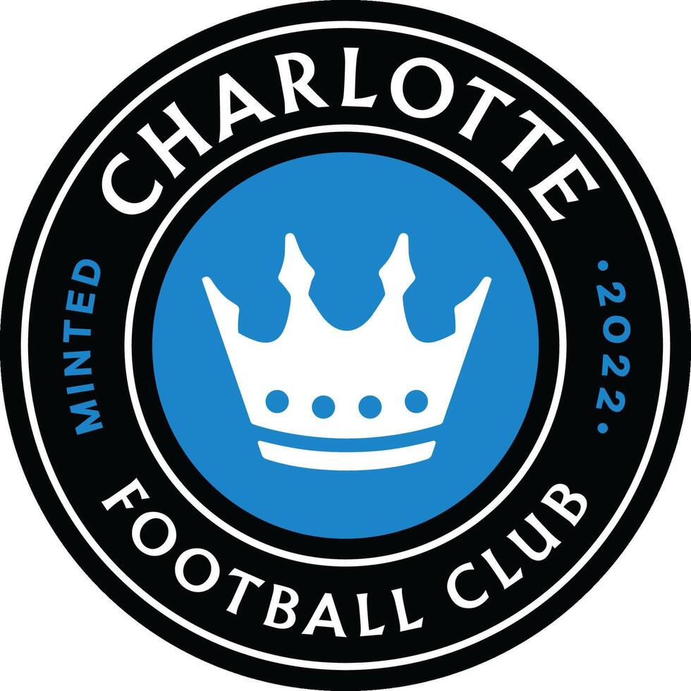 Logo von das Charlotte Haupt Liga Fußball Fußball Mannschaft vektor