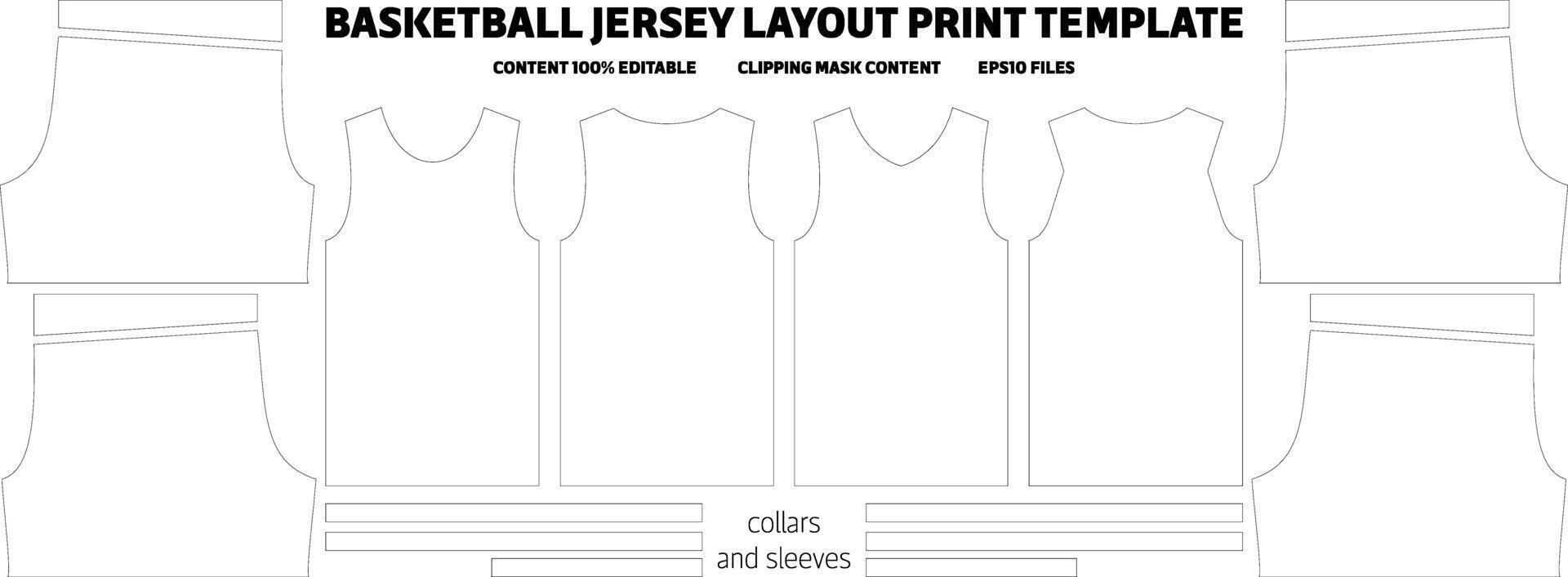basketboll jersey enhetlig layout skriva ut mönster vektor