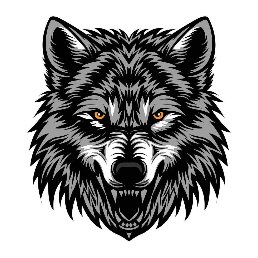 Wolf-Vektor-Illustration vektor