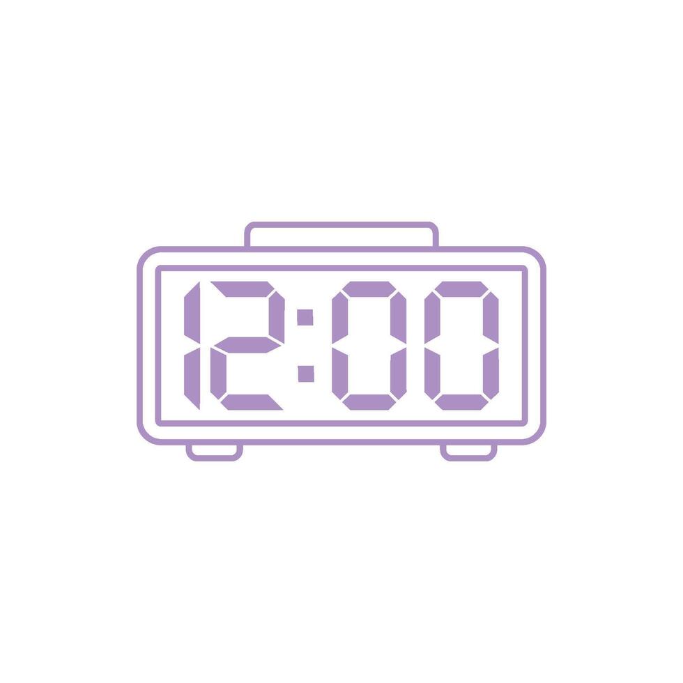 Digital Uhr Symbol Vektor Vorlage Illustration Design