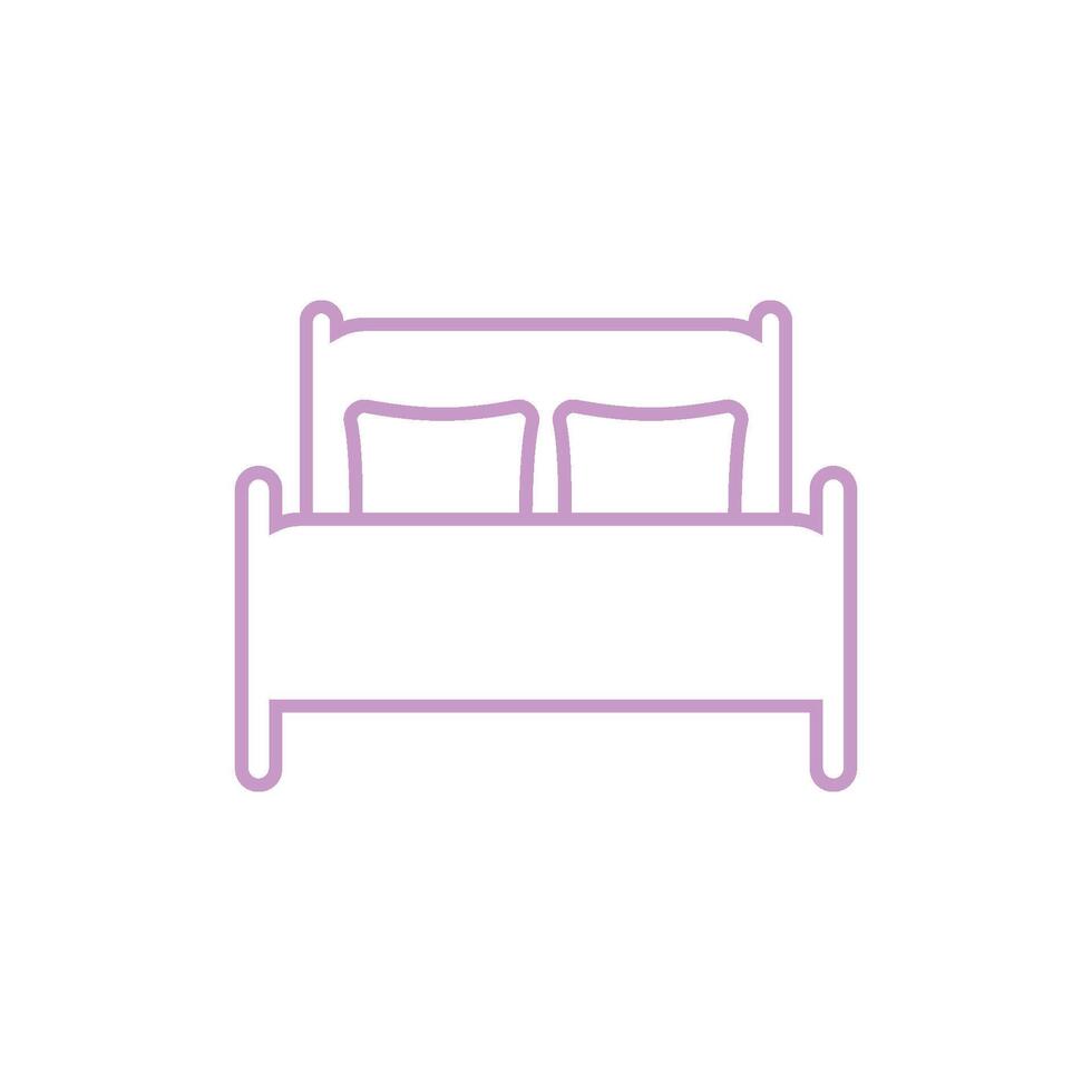 Bett Symbol Vektor Vorlage Illustration Design