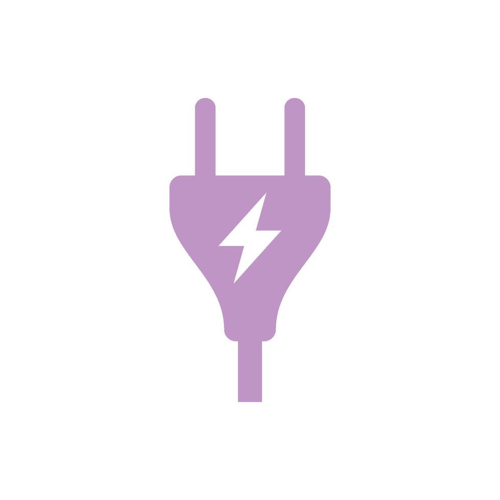 Stecker Kabel Symbol Vektor Vorlage Illustration Design