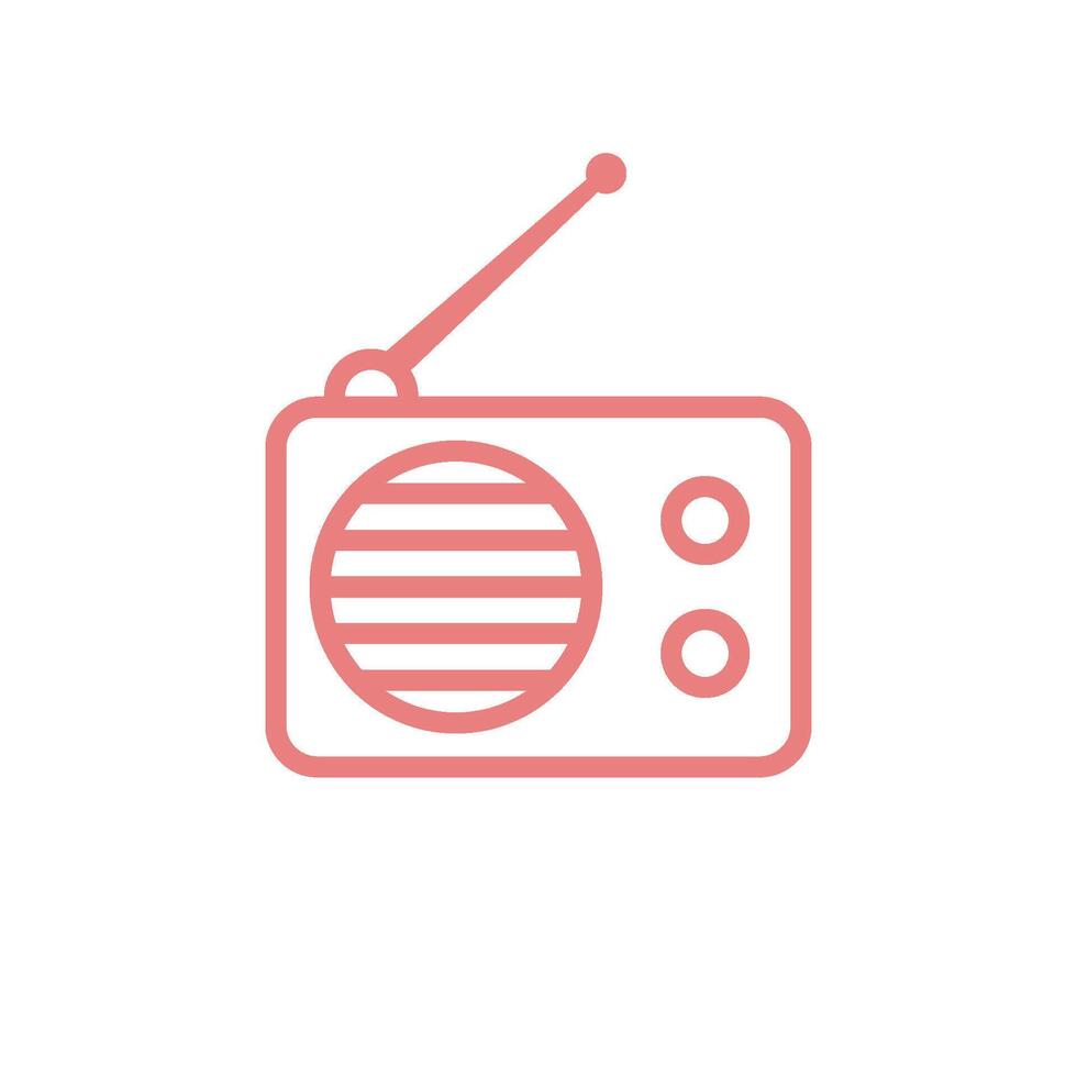 Radio Symbol Vektor Vorlage Illustration Design