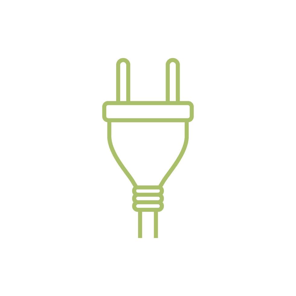 Stecker Kabel Symbol Vektor Vorlage Illustration Design