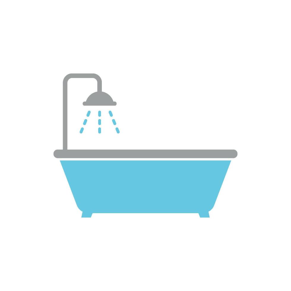 Badewanne Symbol Vektor Vorlage Illustration Design