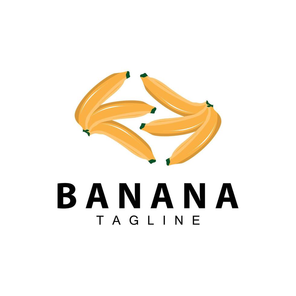 Banane Logo Design frisch Plantage Farmer Banane Obst Vektor Silhouette Vorlage Illustration