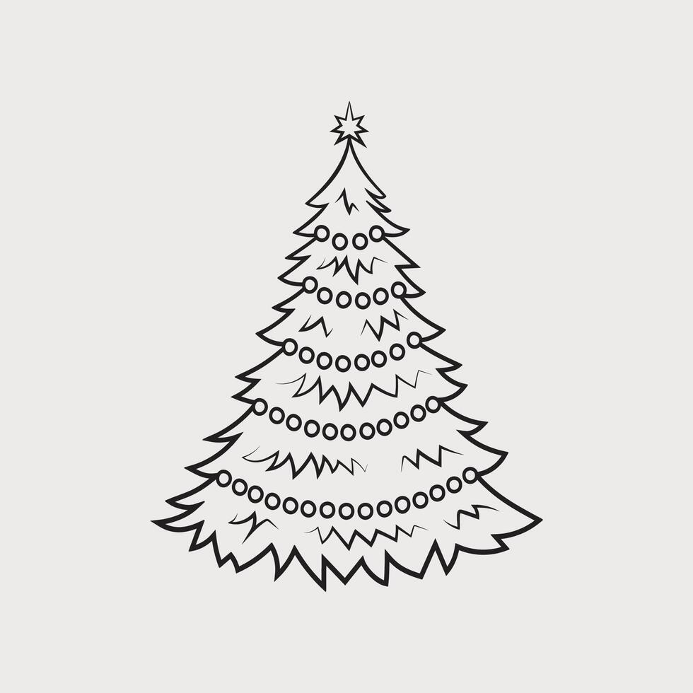 abstrakt Weihnachten Baum, Weihnachten Baum Symbol, Vektor Illustration