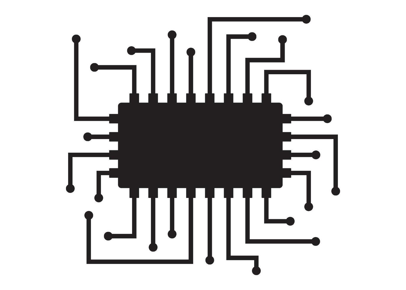 mikrochip ikon design vektor