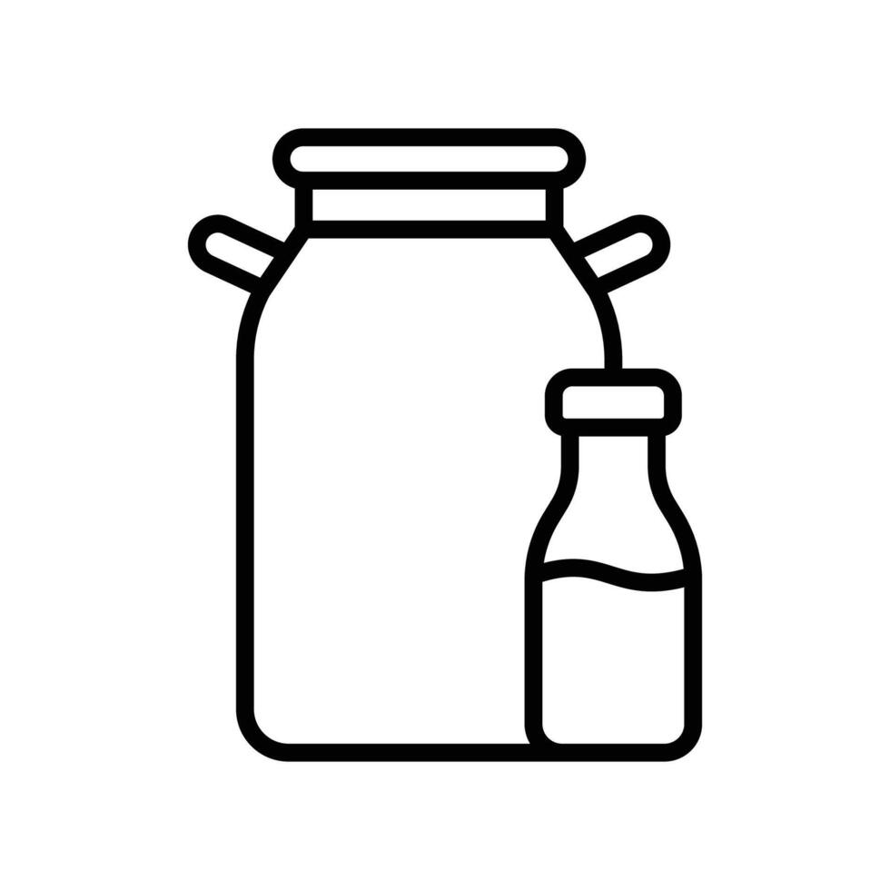 mjölk kan ikon vektor design mall enkel och rena