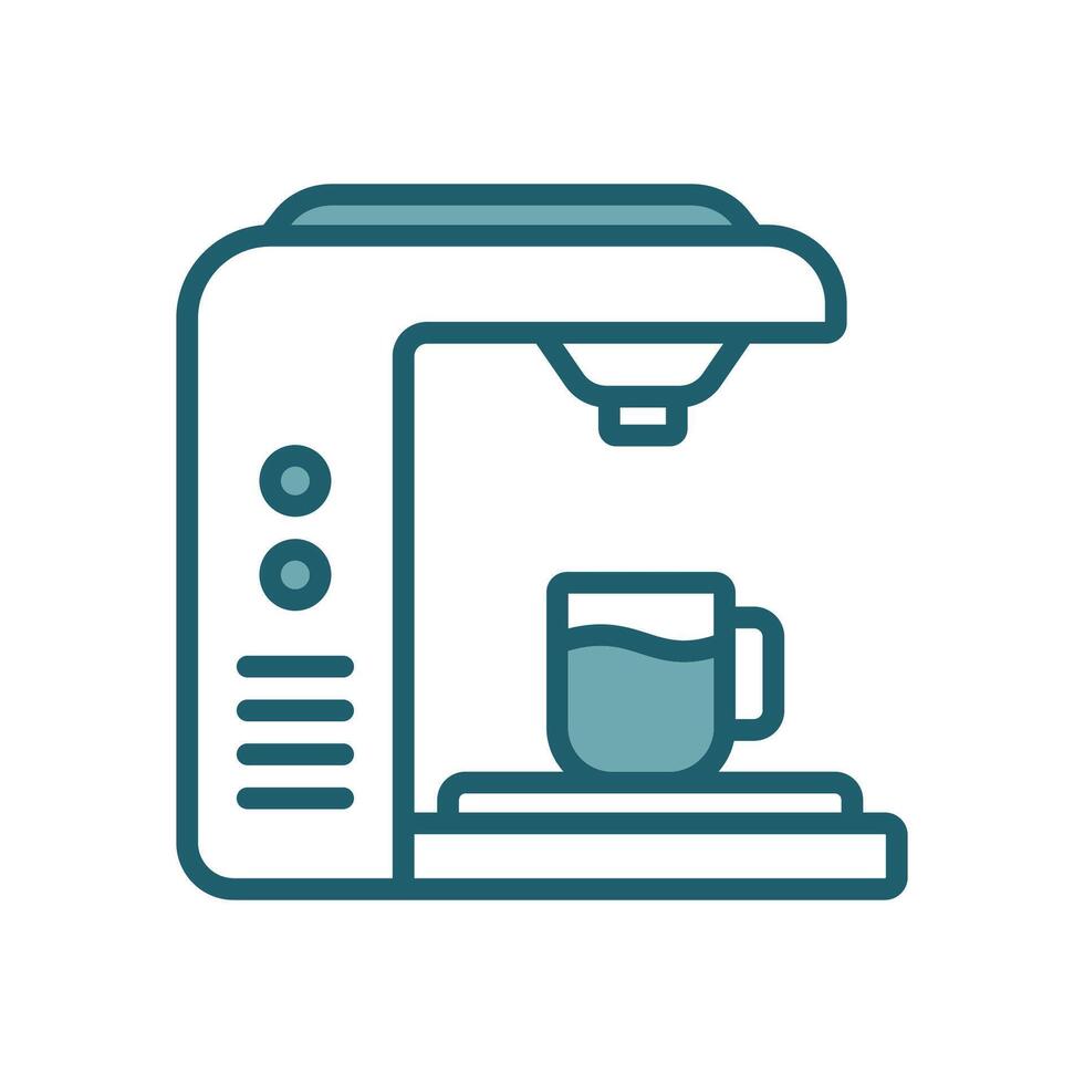 kaffe tillverkare ikon vektor design mall enkel och rena