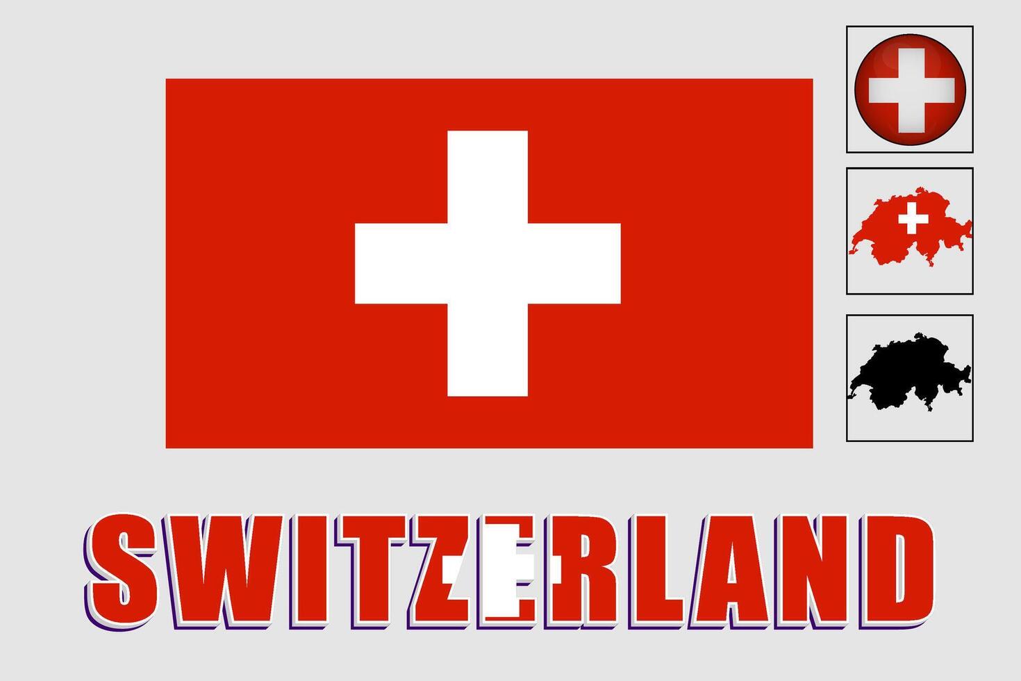 Schweiz Flagge und Karte im ein Vektor Grafik