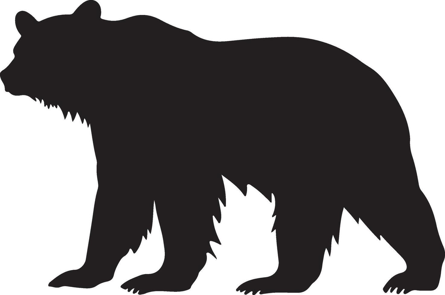 Polar- Bär Silhouette Vektor Illustration Weiß Hintergrund