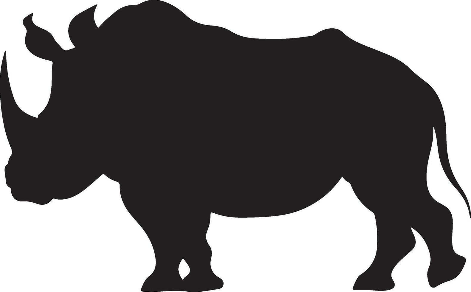 Nashorn Silhouette Vektor Illustration Weiß Hintergrund