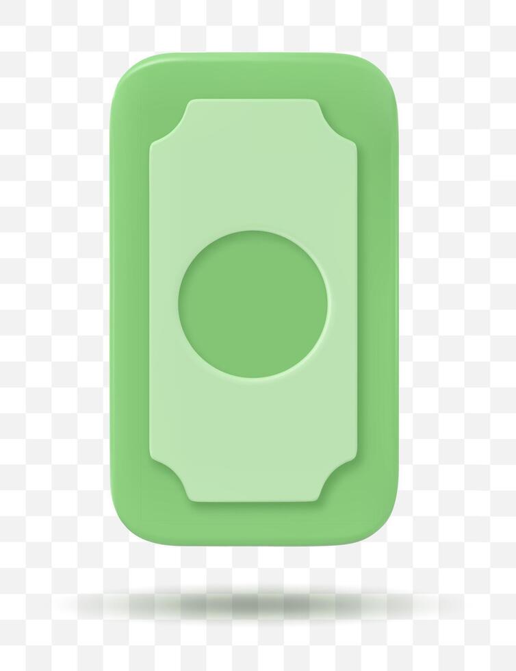 3d ikon pengar, Bank sedlar vektor