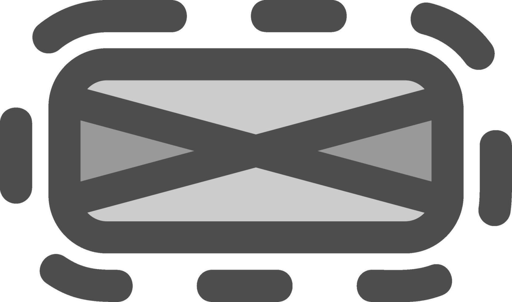 elipse Rahmen Linie gefüllt Graustufen Symbol vektor