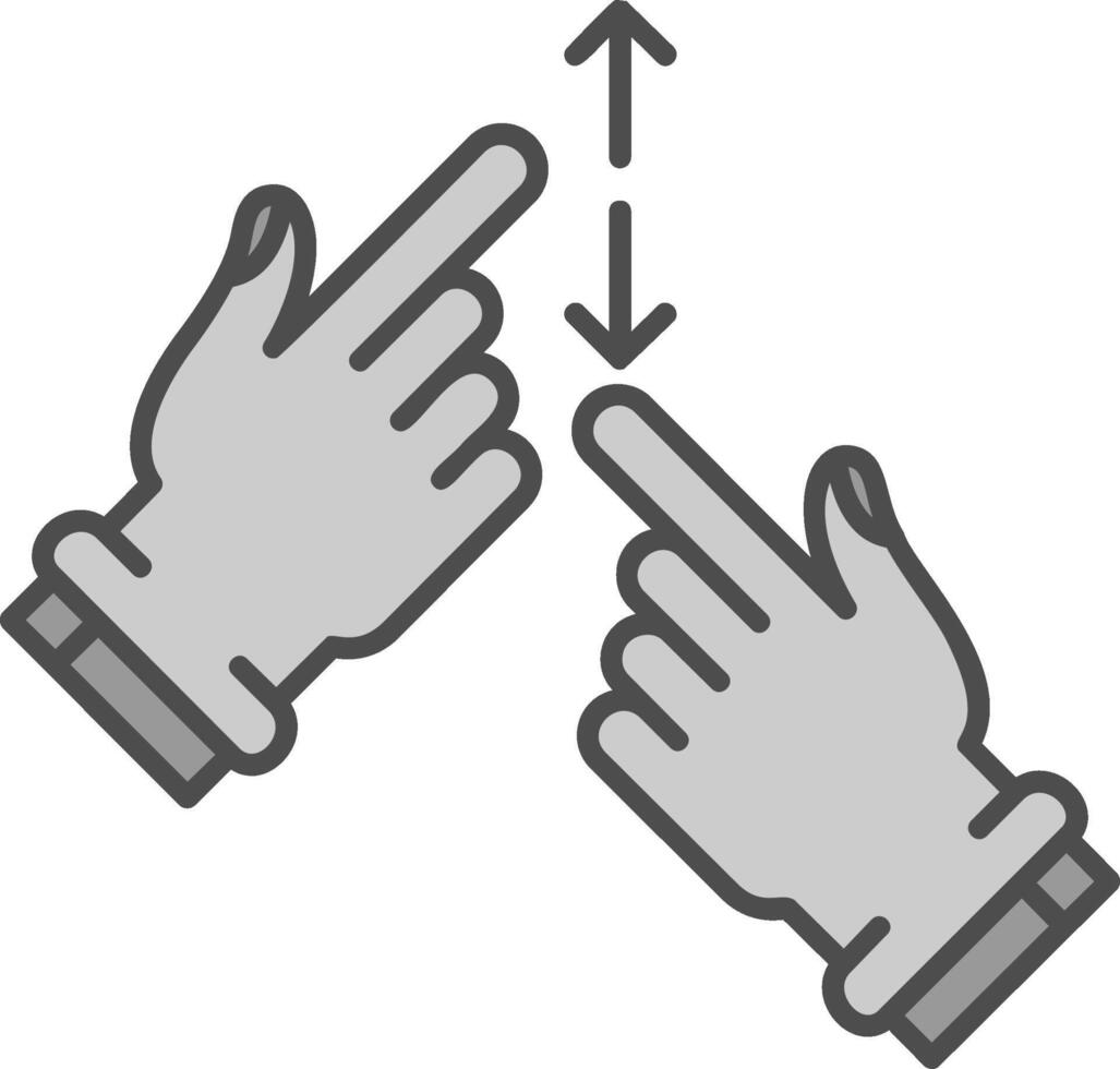 Zapfhahn und scrollen Linie gefüllt Graustufen Symbol vektor