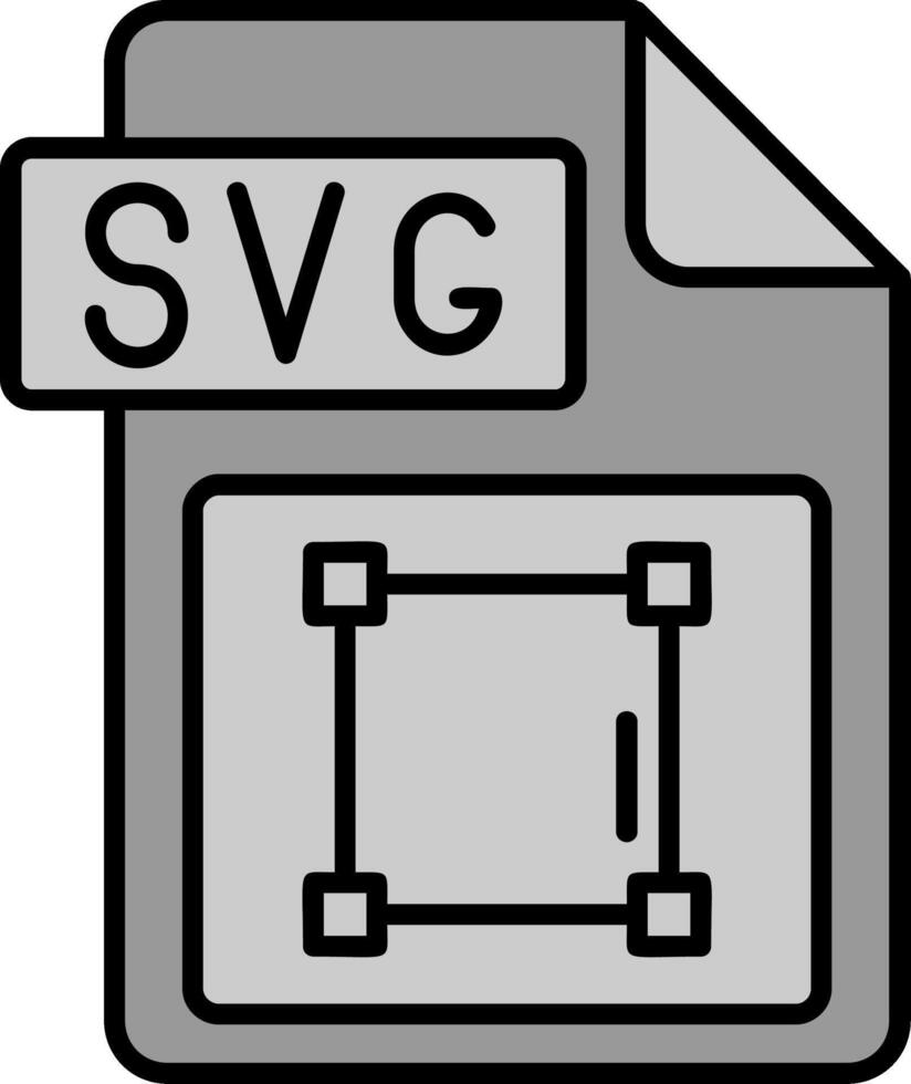 svg Datei Format Linie gefüllt Graustufen Symbol vektor
