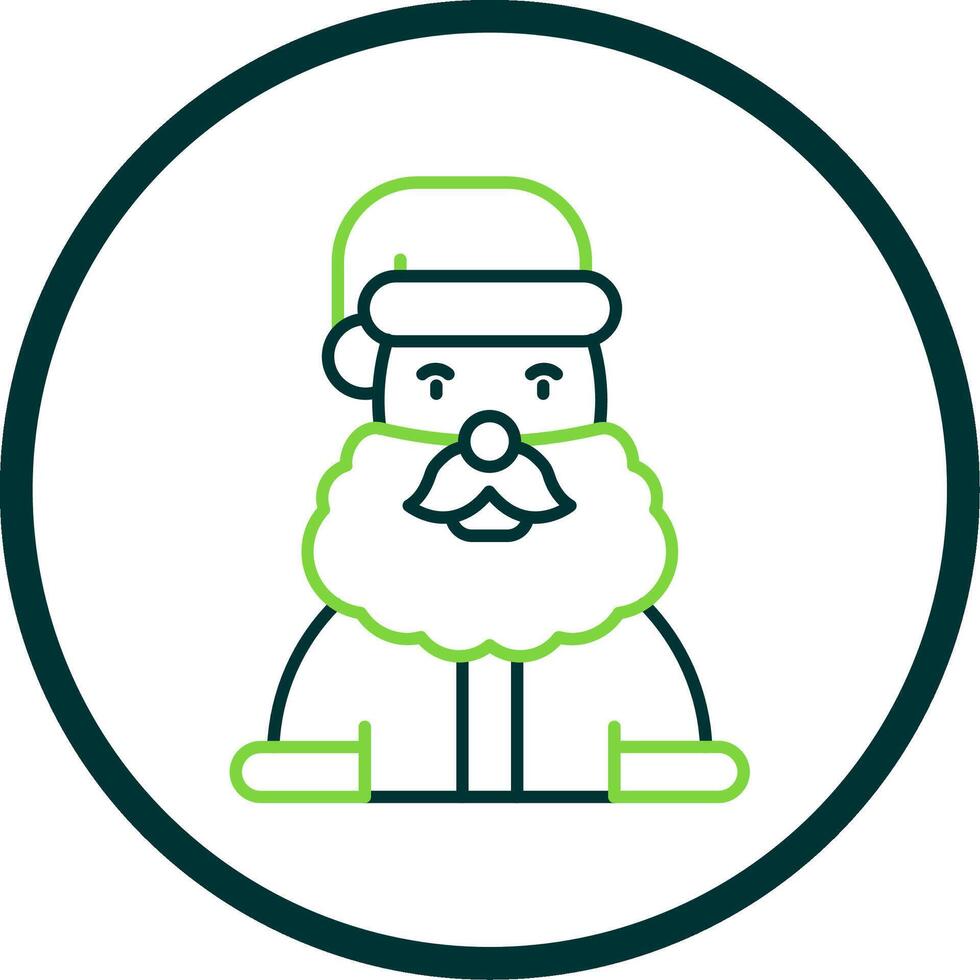 Santa claus Linie Kreis Symbol vektor