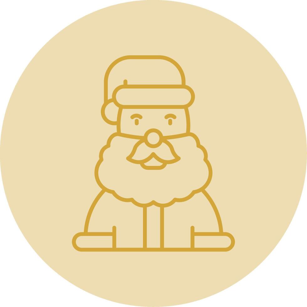 Santa claus Linie Gelb Kreis Symbol vektor