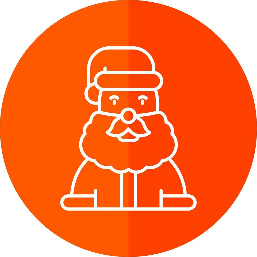 Santa claus Linie rot Kreis Symbol vektor