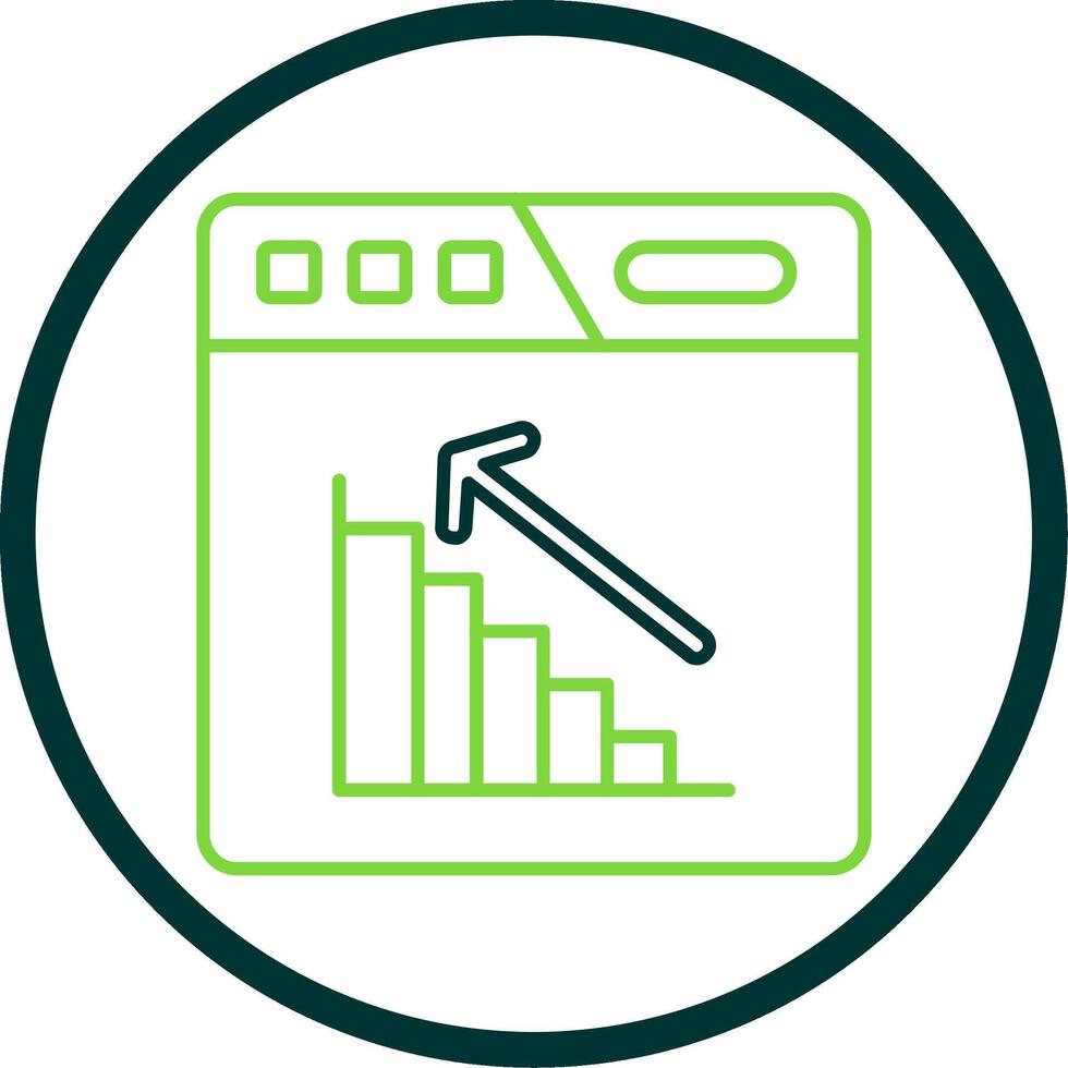 Bar Diagramm Linie Kreis Symbol vektor