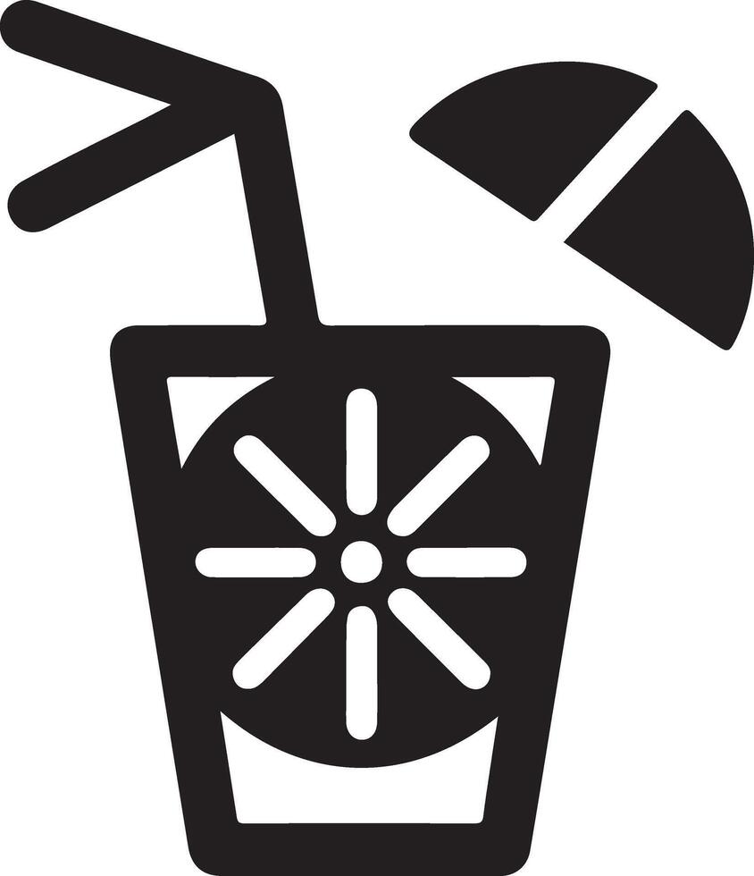 Zitrone trinken Glas Symbol, Symbol, Clip Art, schwarz Farbe Silhouette, Weiß Hintergrund 3 vektor