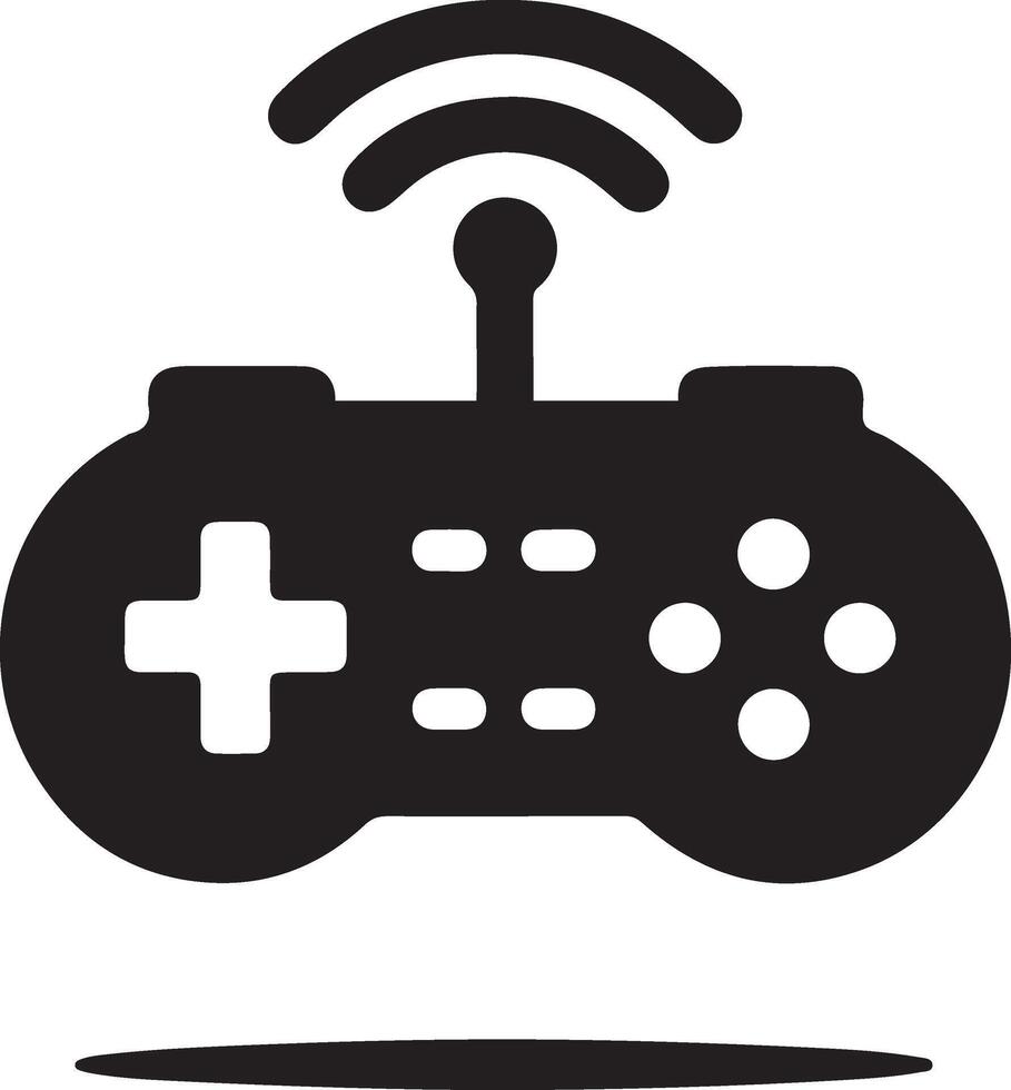 minimal spel trösta ikon symbol, platt illustration, vit bakgrund vektor