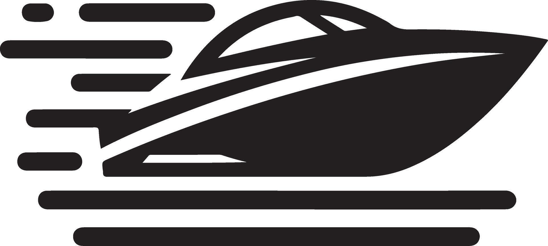 minimal hastighet båt vektor logotyp begrepp ikon, ClipArt, symbol, svart Färg silhuett 11