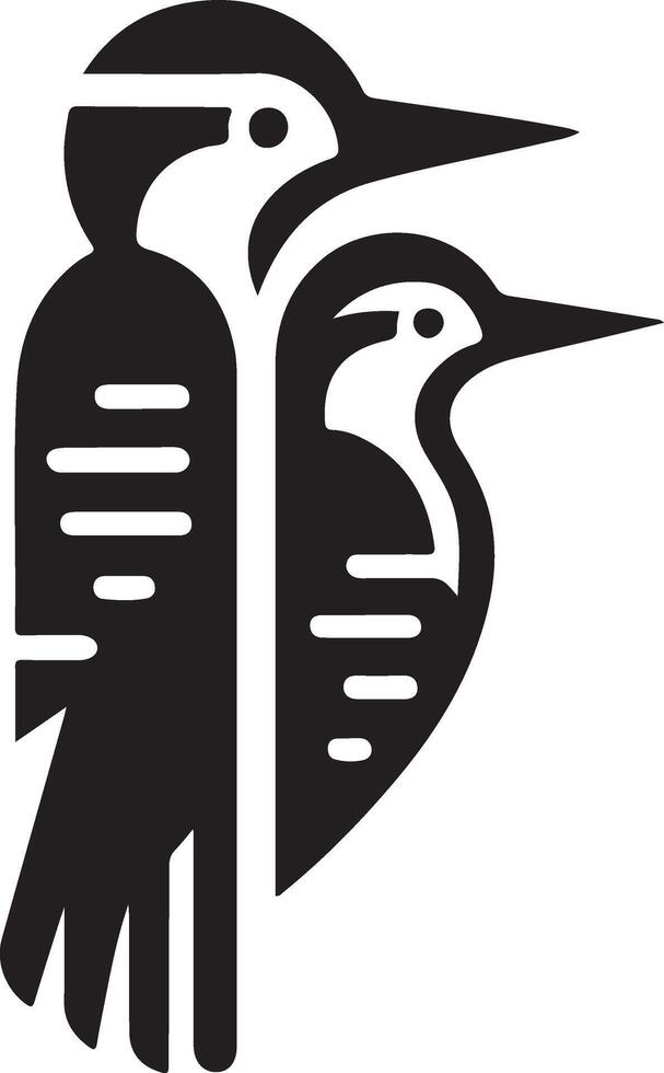 Spechte Vogel Logo Konzept, schwarz Farbe Silhouette, Weiß Hintergrund 10 vektor