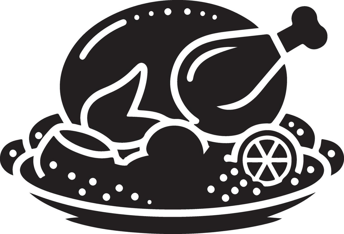 minimal kyckling steka masala ikon, symbol, svart Färg silhuett, vit bakgrund 8 vektor