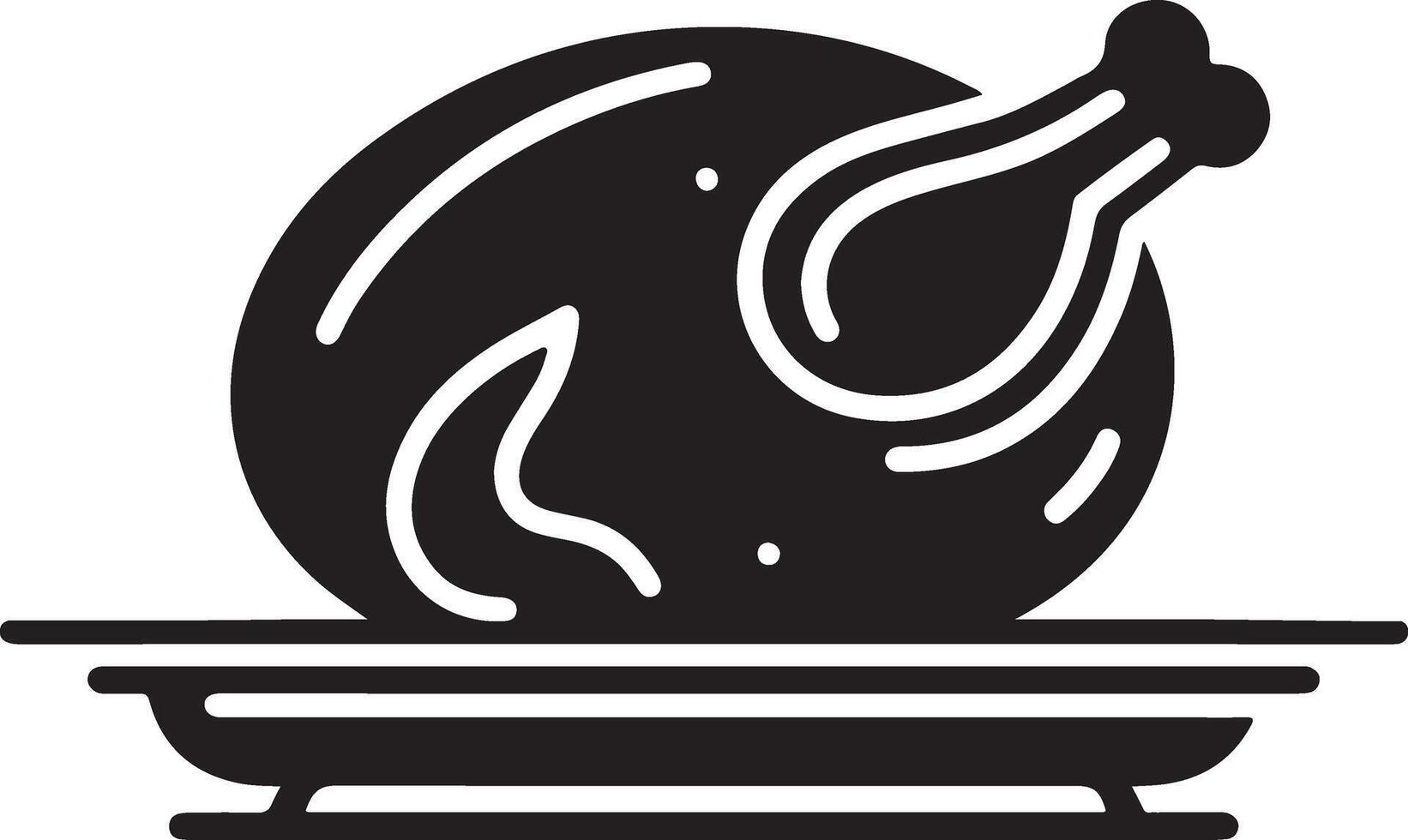 minimal Hähnchen braten Masala Symbol, Symbol, schwarz Farbe Silhouette, Weiß Hintergrund 17 vektor