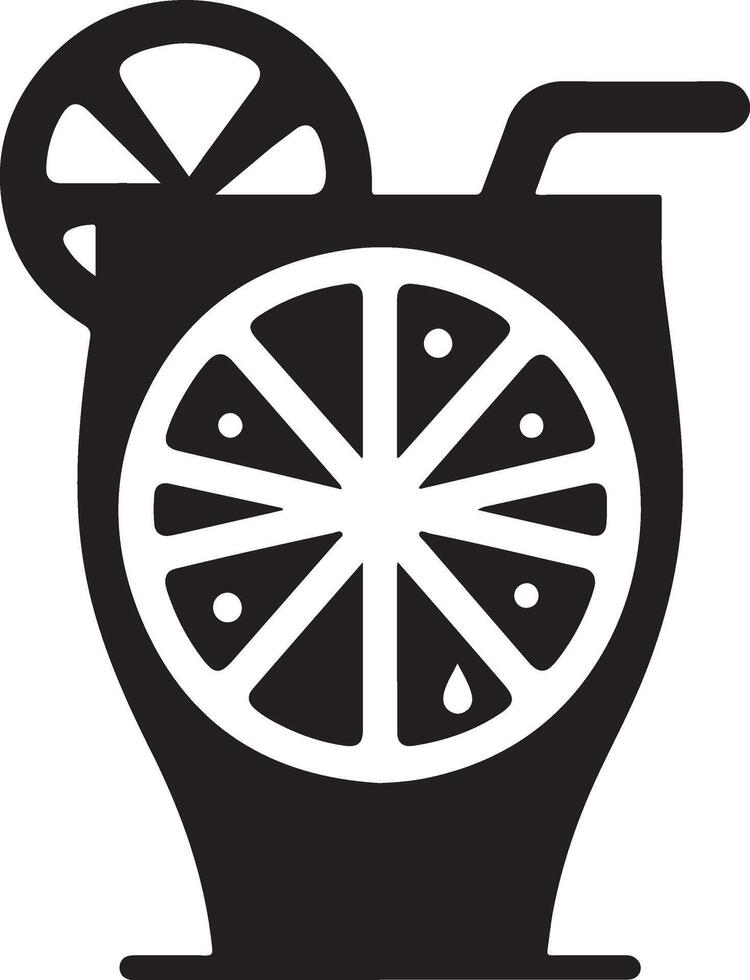 citron- dryck glas ikon, symbol, ClipArt, svart Färg silhuett, vit bakgrund 6 vektor