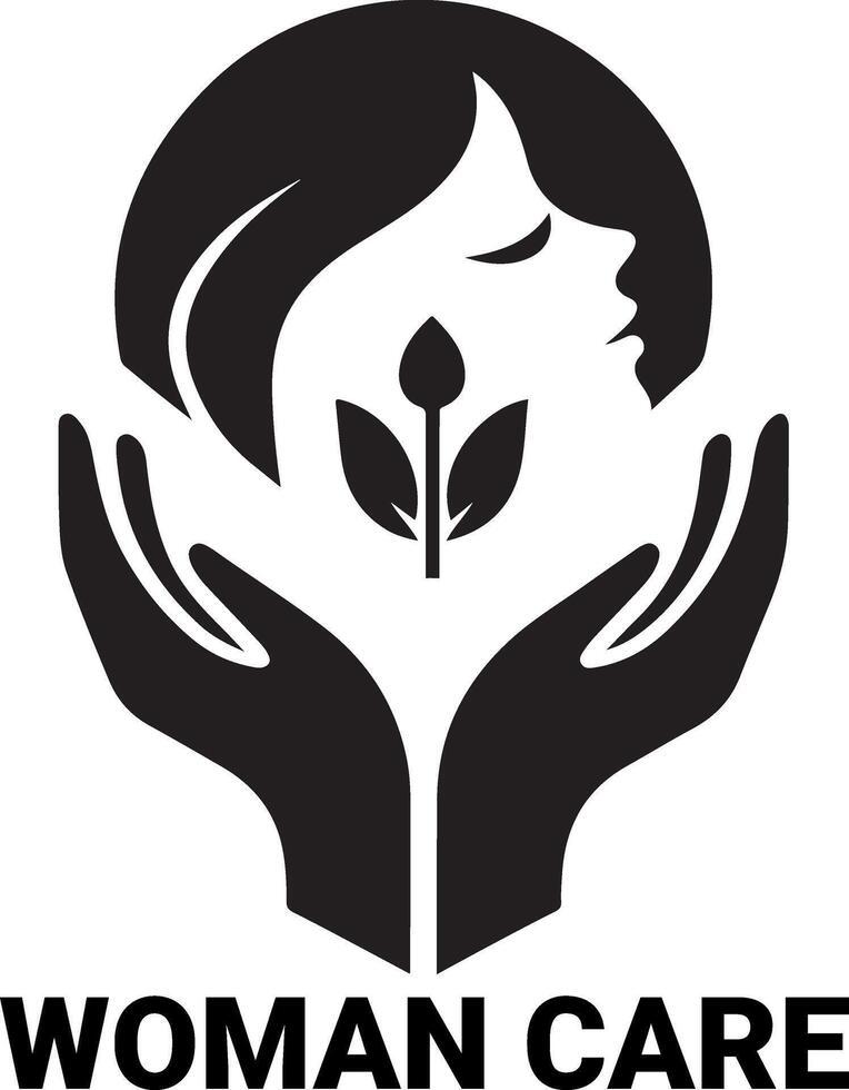 minimal Menschen Pflege Logo Vorlage, Logo Vektor, schwarz Farbe Silhouette, Weiß Hintergrund 7 vektor