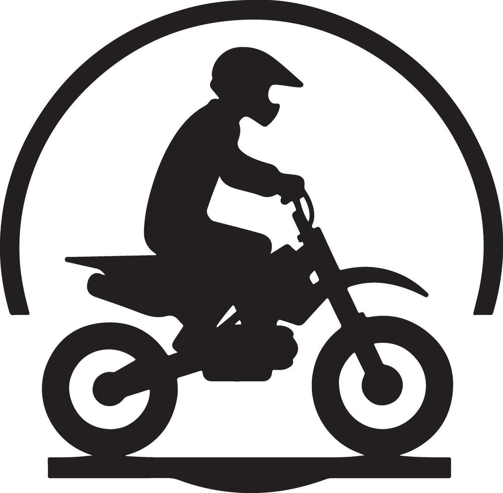 minimal motorcykel ryttare vektor silhuett svart Färg, vit bakgrund 9