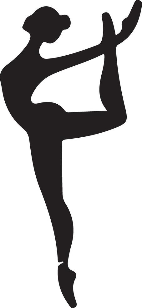 ballerina dansa vektor ikon i platt stil svart Färg silhuett vit bakgrund 18