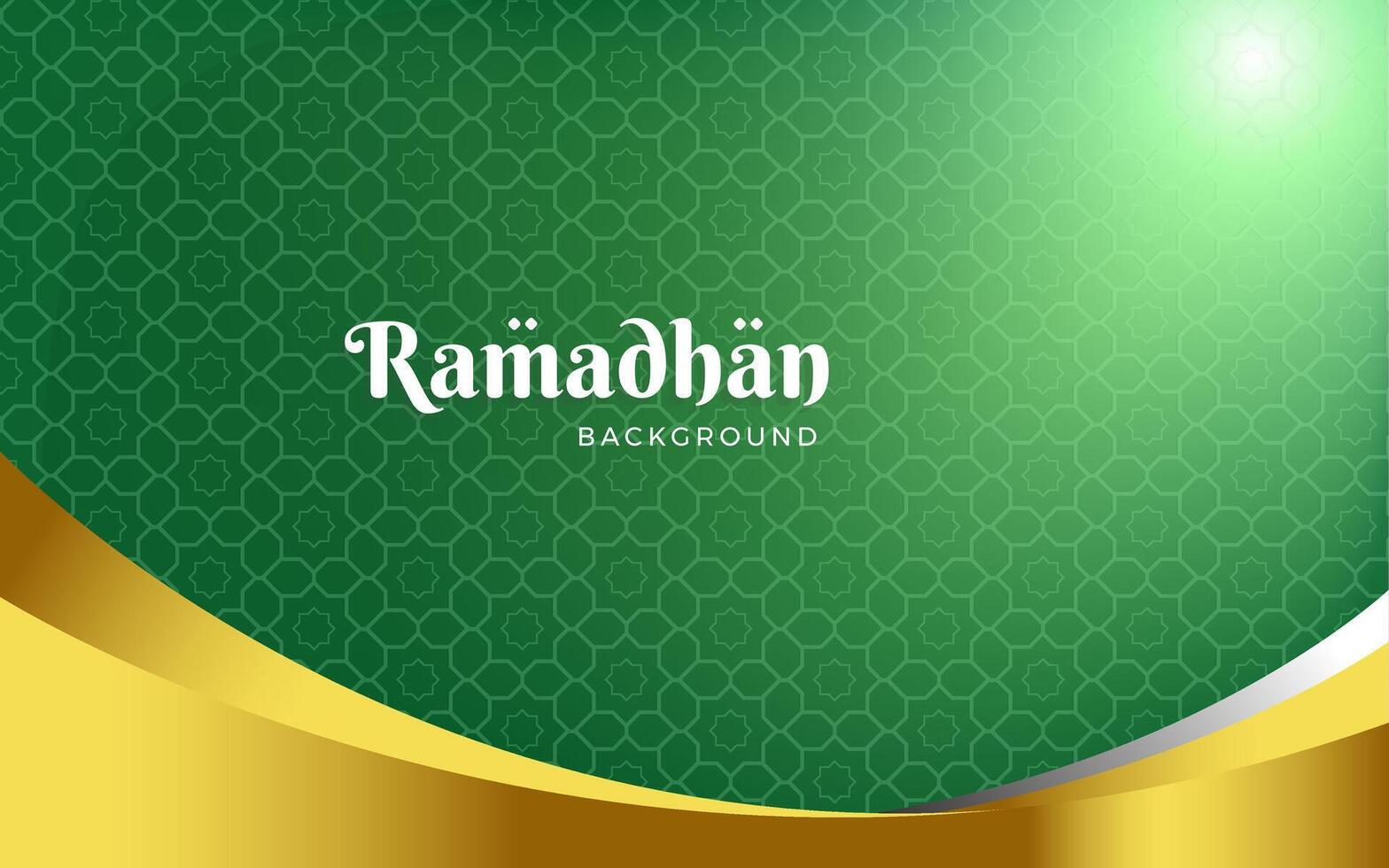 Ramadan kareem Hintergrund Grün und Gold Farben, islamisch Fasten Hintergrund vektor