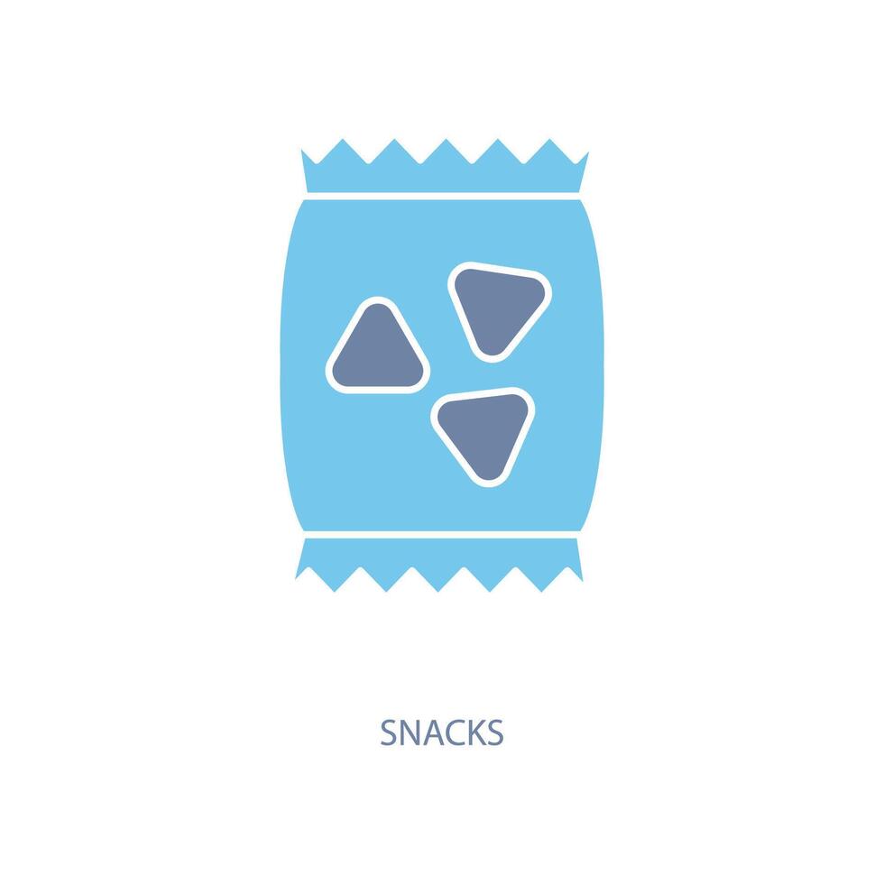 Snacks Konzept Linie Symbol. einfach Element Illustration. Snacks Konzept Gliederung Symbol Design. vektor