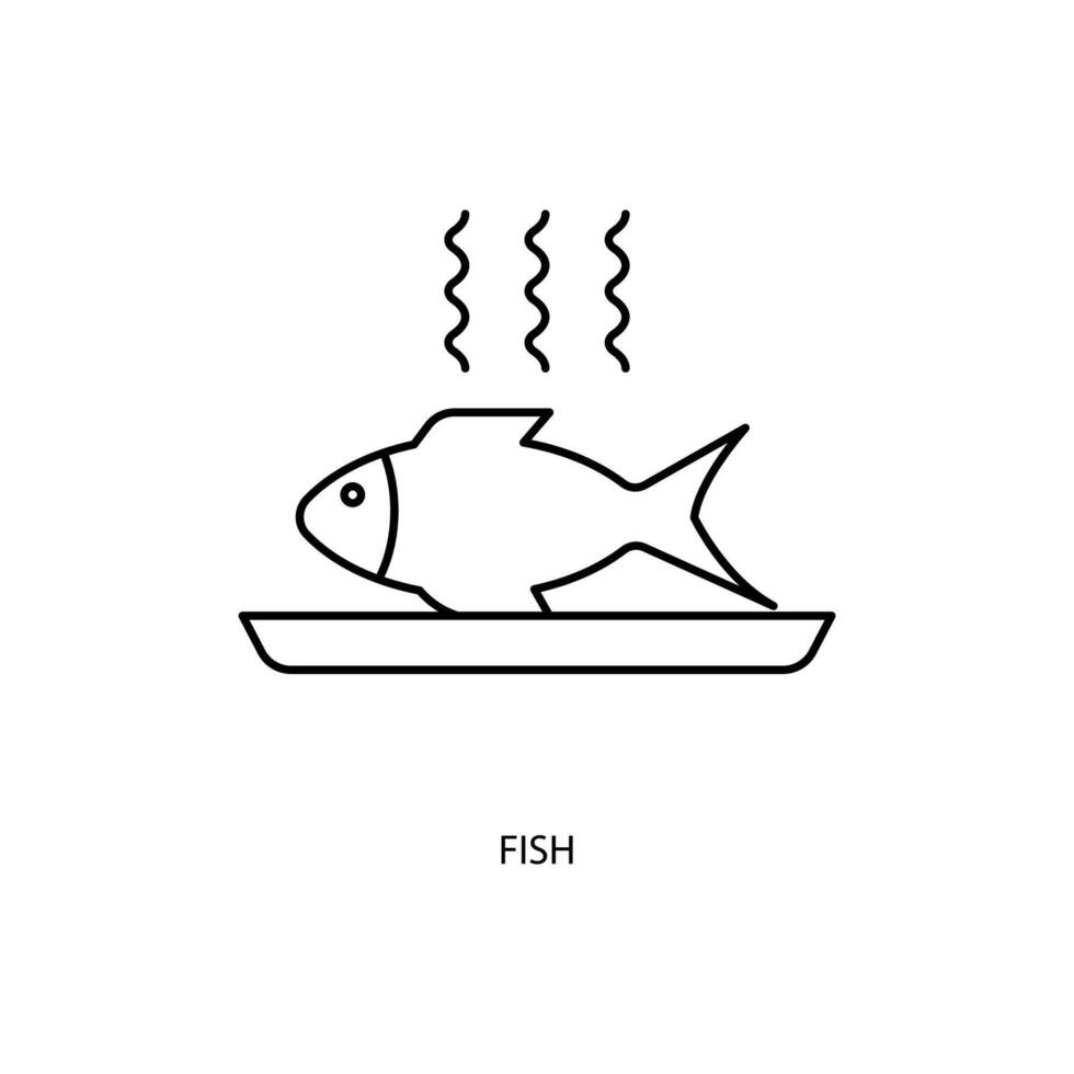 fisk begrepp linje ikon. enkel element illustration. fisk begrepp översikt symbol design. vektor