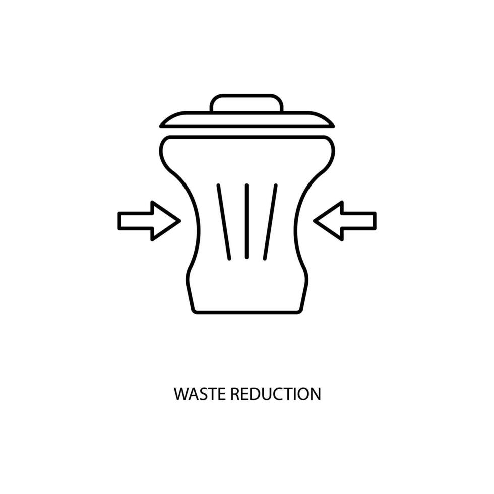 avfall minskning begrepp linje ikon. enkel element illustration. avfall minskning begrepp översikt symbol design. vektor