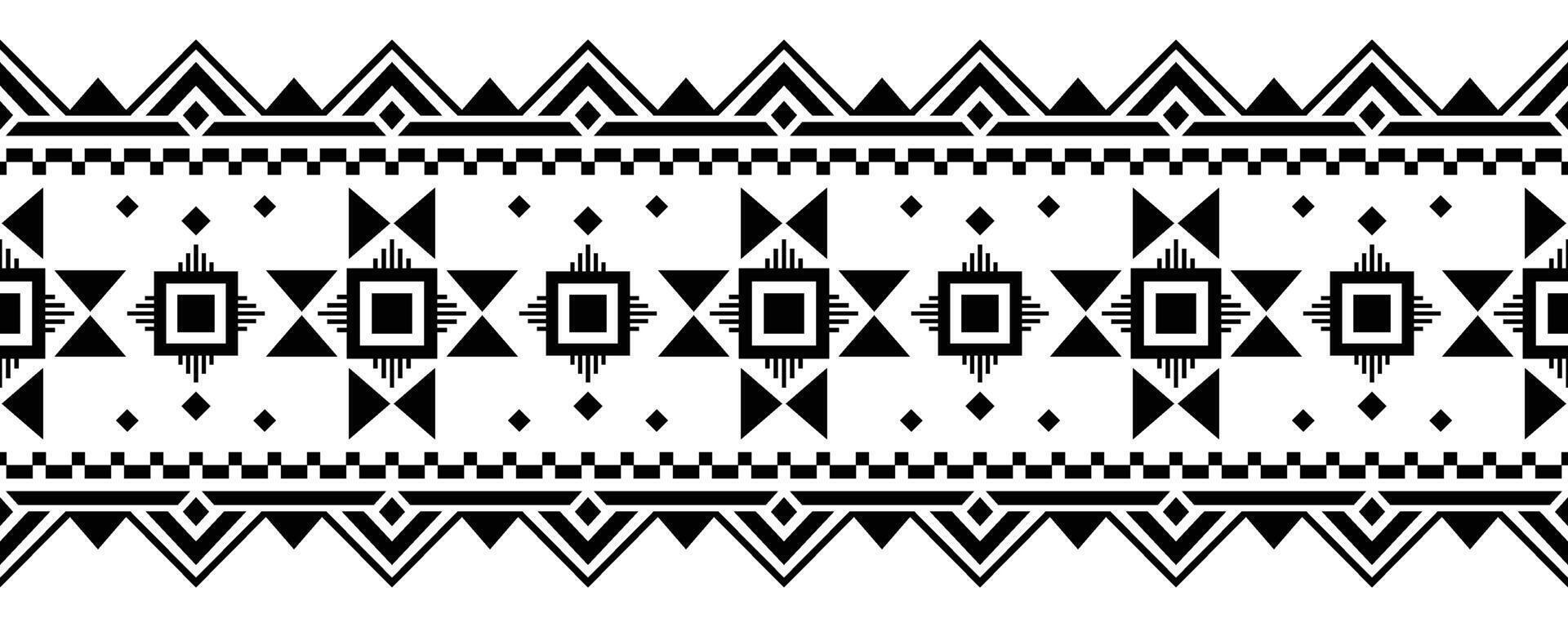 ethnisch Rand Ornament. geometrisch ethnisch orientalisch nahtlos Muster. Streifen Vektor Illustration. einheimisch amerikanisch Mexikaner afrikanisch indisch Stammes- Stil. Design Grenze, Textil, Stoff, Kleidung, Teppich.