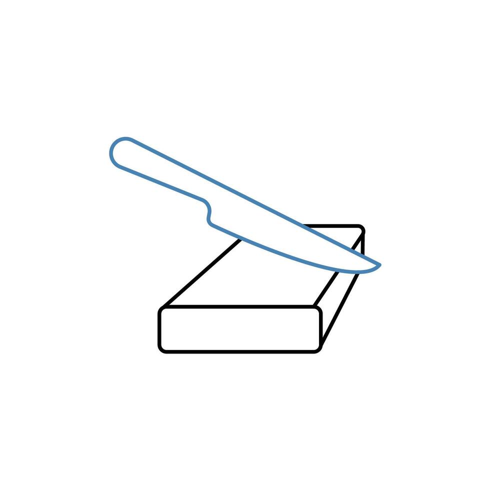 Butter Konzept Linie Symbol. einfach Element Illustration. Butter Konzept Gliederung Symbol Design. vektor