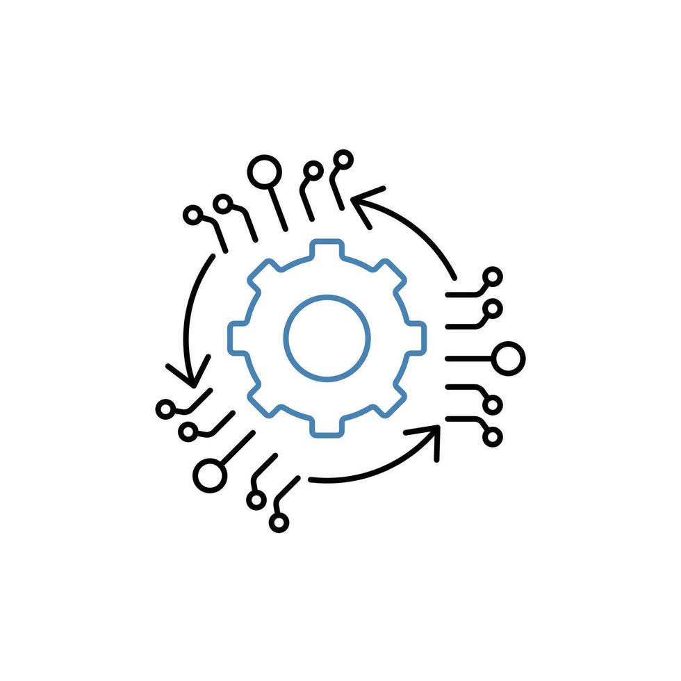 Algorithmus Konzept Linie Symbol. einfach Element Illustration. Algorithmus Konzept Gliederung Symbol Design. vektor