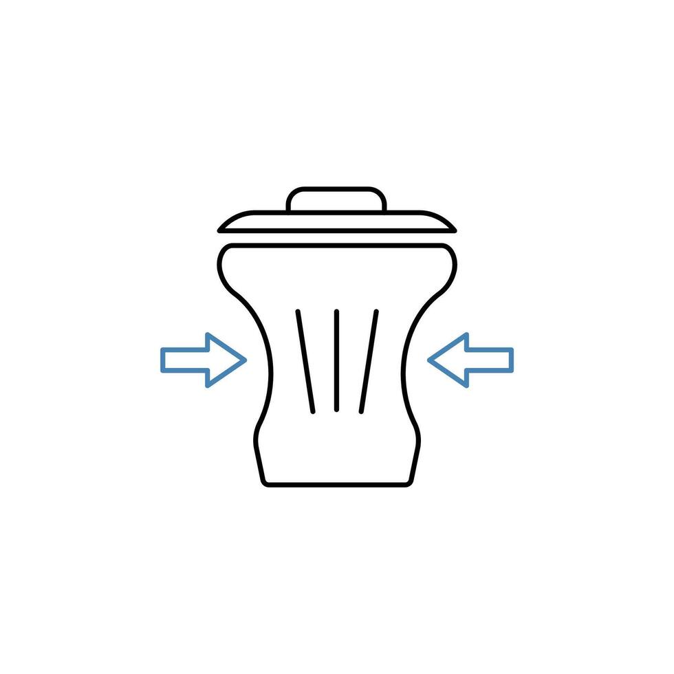 avfall minskning begrepp linje ikon. enkel element illustration. avfall minskning begrepp översikt symbol design. vektor