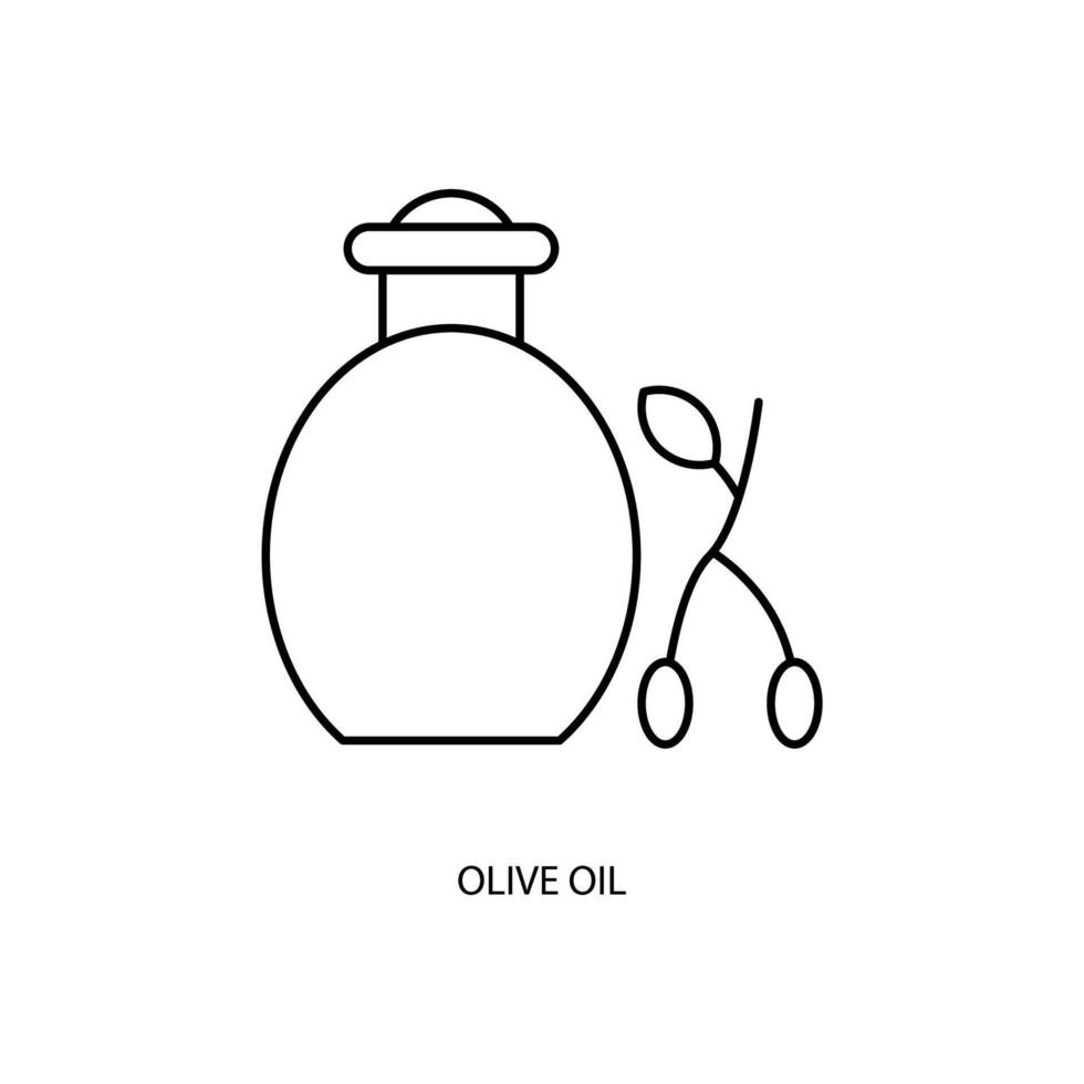 Olive Öl Konzept Linie Symbol. einfach Element Illustration. Olive Öl Konzept Gliederung Symbol Design. vektor