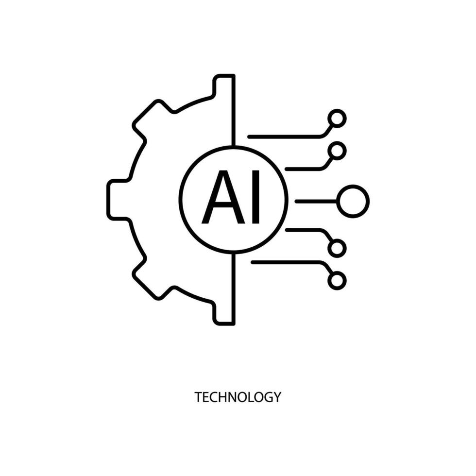 teknologi begrepp linje ikon. enkel element illustration. teknologi begrepp översikt symbol design. vektor
